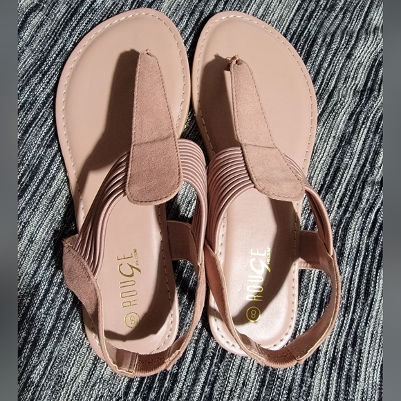 NWOT Size 8 Rouge Helium Open Toes Elastic Band Sandals - Picture 4 of 4